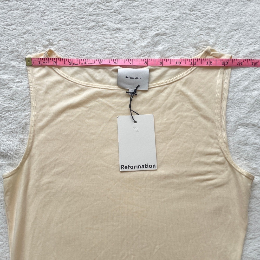 Sleeveless Cream Ruffle-Hem Mini Dress - Picture 7 of 11